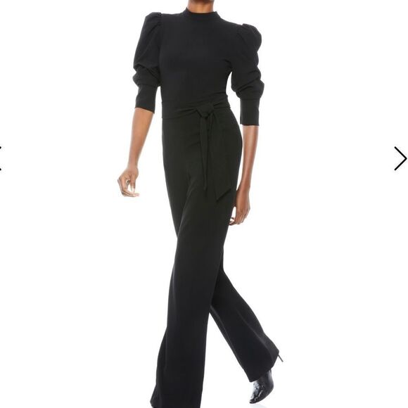Alice + Olivia ALEXIS TIE WAIST JUMPSUIT-C20 - Picture 1 of 5